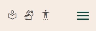 Icons zur Barrierefreiheit und Menü