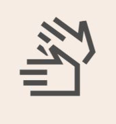 Icon Gebärdensprache Symbol für Videos in Gebärdensprache